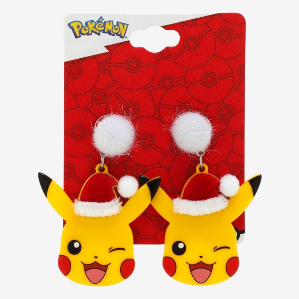 Pokémon Pikachu Santa Hat‎ Earrings Boxlunch Exclusive Chsirmas Pokemon